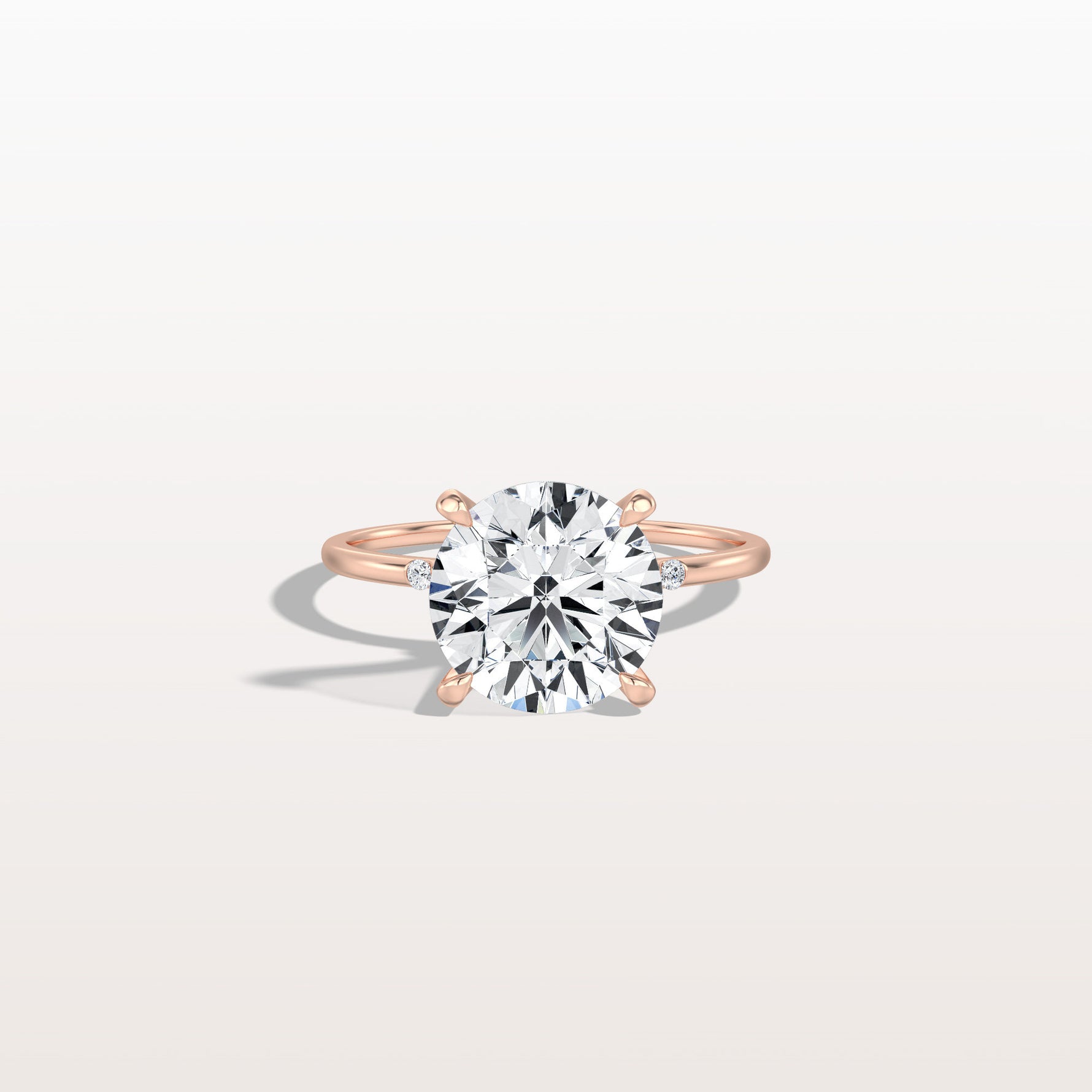 3CT Hidden Halo Lab Diamond Engagement Ring with Side Accents - Rings