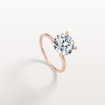 3CT Hidden Halo Lab Diamond Engagement Ring with Side Accents - Rings