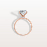 3CT Hidden Halo Lab Diamond Engagement Ring with Side Accents - Rings