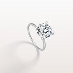 3CT Hidden Halo Lab Diamond Engagement Ring with Side Accents - Rings