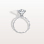 3CT Hidden Halo Lab Diamond Engagement Ring with Side Accents - Rings