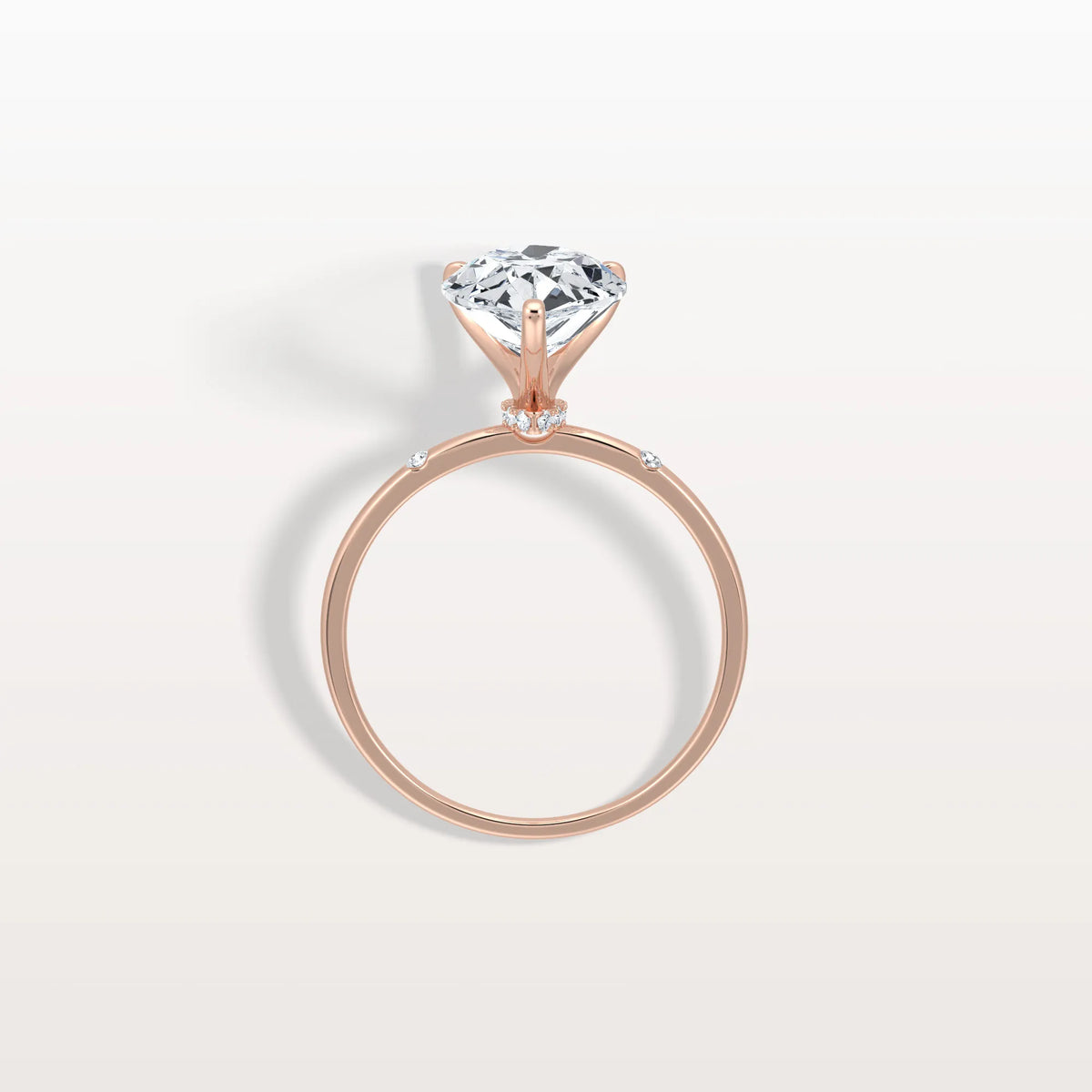 3CT Lab Grown Pear Engagement Ring with Hidden Halo - Rings