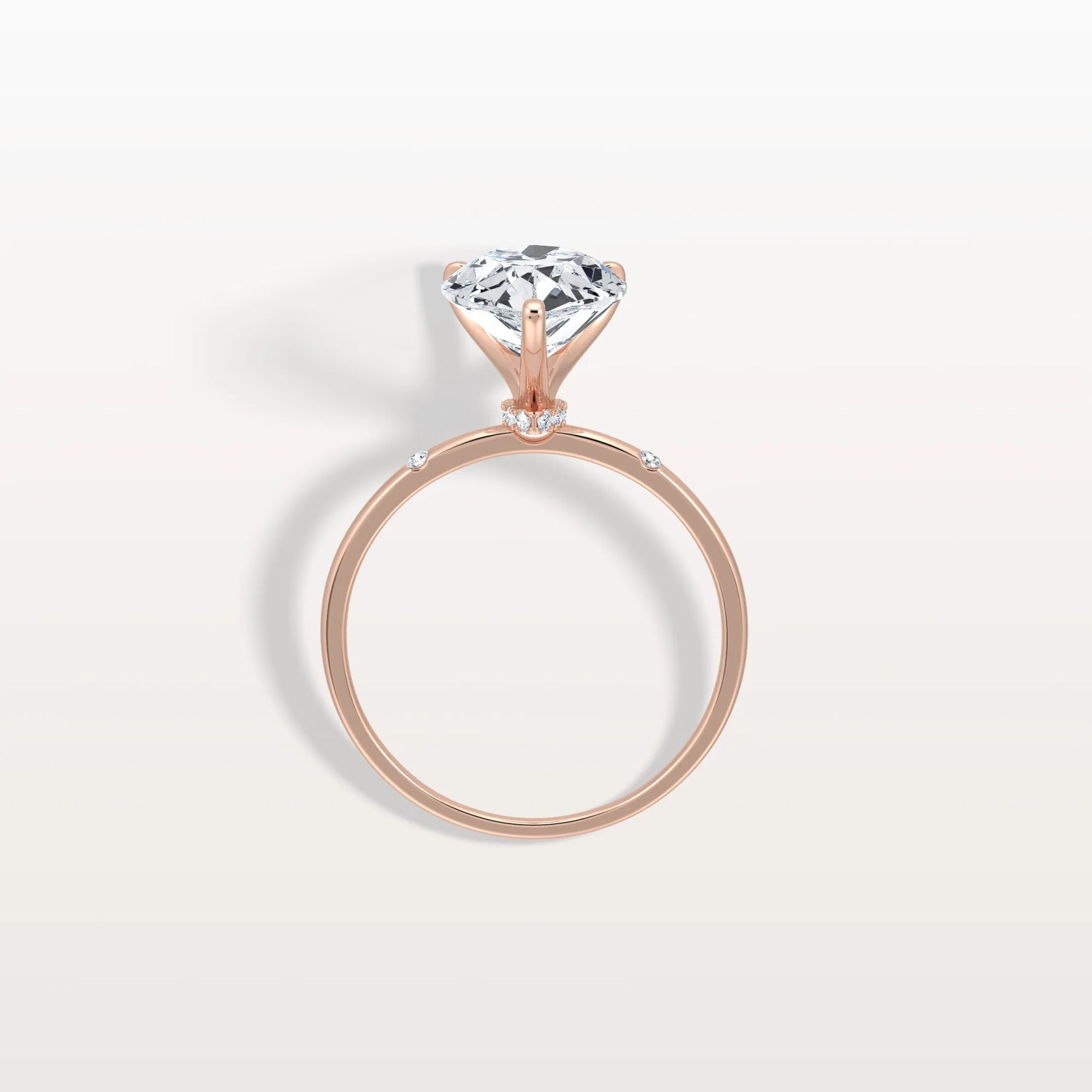 3CT Lab Grown Pear Engagement Ring with Hidden Halo - Rings