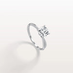1CT Twisted Engagement Ring with Round Lab Grown Diamond - Rings