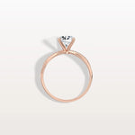 1CT Twisted Engagement Ring with Round Lab Grown Diamond - Rings