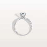 1CT Twisted Engagement Ring with Round Lab Grown Diamond - Rings