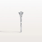 1CT Twisted Engagement Ring with Round Lab Grown Diamond - Rings