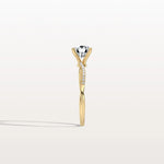 1CT Twisted Engagement Ring with Round Lab Grown Diamond - Rings