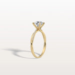 1CT Twisted Engagement Ring with Round Lab Grown Diamond - Rings