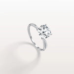 2CT Twisted Engagement Ring with Round Lab Grown Diamond - Rings