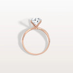 2CT Twisted Engagement Ring with Round Lab Grown Diamond - Rings