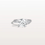 2CT Twisted Engagement Ring with Round Lab Grown Diamond - Rings