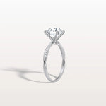 2CT Twisted Engagement Ring with Round Lab Grown Diamond - Rings