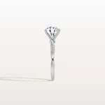 2CT Twisted Engagement Ring with Round Lab Grown Diamond - Rings