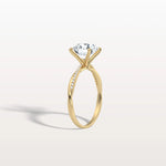 2CT Twisted Engagement Ring with Round Lab Grown Diamond - Rings