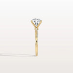 2CT Twisted Engagement Ring with Round Lab Grown Diamond - Rings