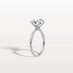 3CT Twisted Engagement Ring with Round Lab Grown Diamond - Rings