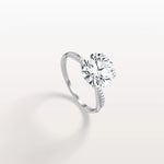 3CT Twisted Engagement Ring with Round Lab Grown Diamond - Rings