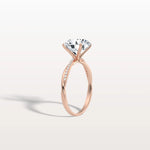 3CT Twisted Engagement Ring with Round Lab Grown Diamond - Rings