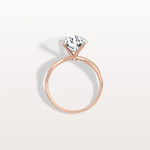3CT Twisted Engagement Ring with Round Lab Grown Diamond - Rings