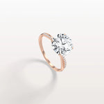3CT Twisted Engagement Ring with Round Lab Grown Diamond - Rings