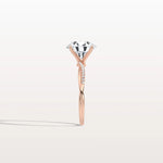 3CT Twisted Engagement Ring with Round Lab Grown Diamond - Rings