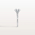 3CT Twisted Engagement Ring with Round Lab Grown Diamond - Rings