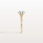 3CT Twisted Engagement Ring with Round Lab Grown Diamond - Rings