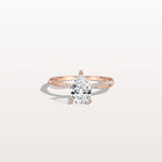 1CT Pear Lab Diamond Engagement Ring–Twisted 14K Gold Band - Rings