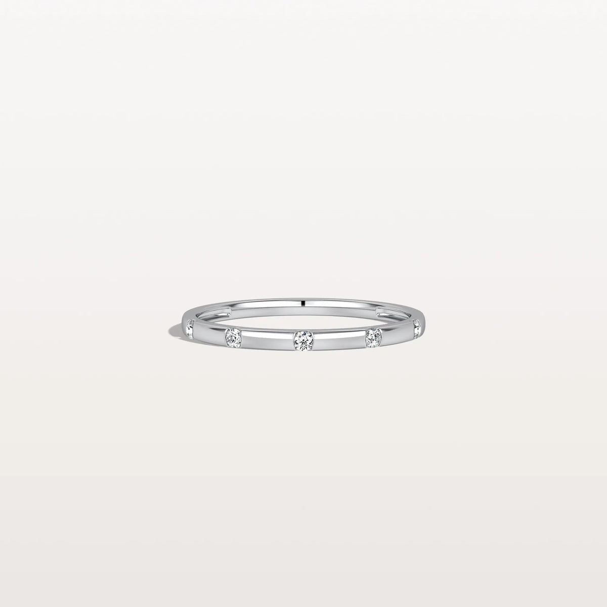 Lab Grown Diamond Dainty Stacking Ring with Lab Diamonds - Rings