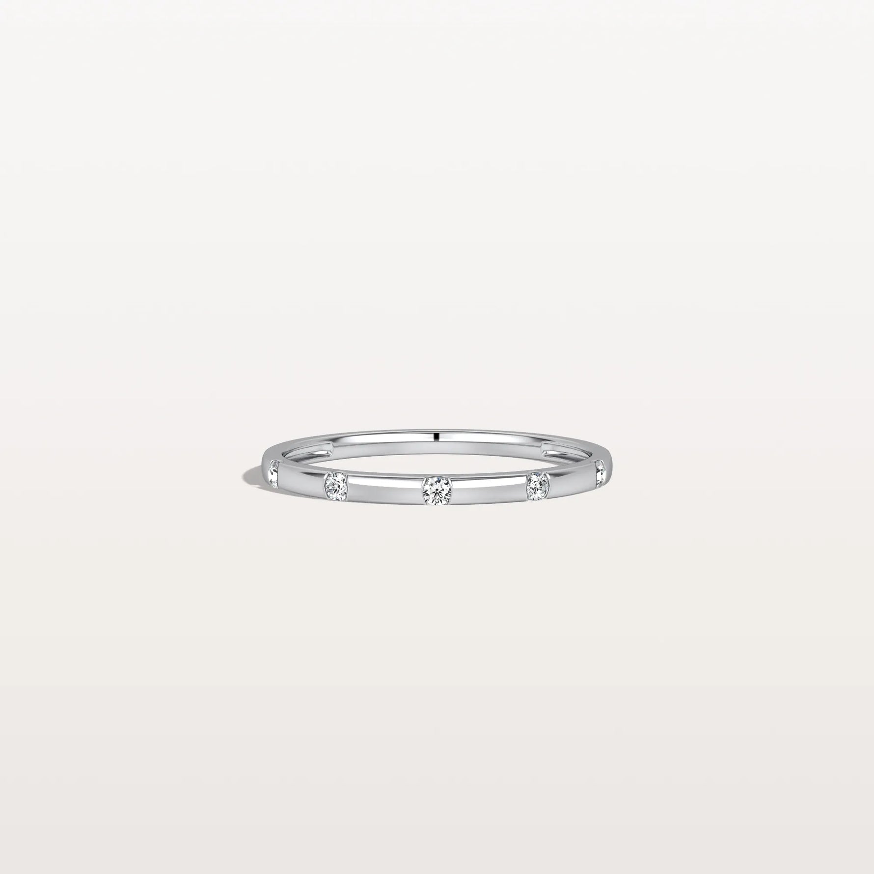 Lab Grown Diamond Dainty Stacking Ring with Lab Diamonds - Rings