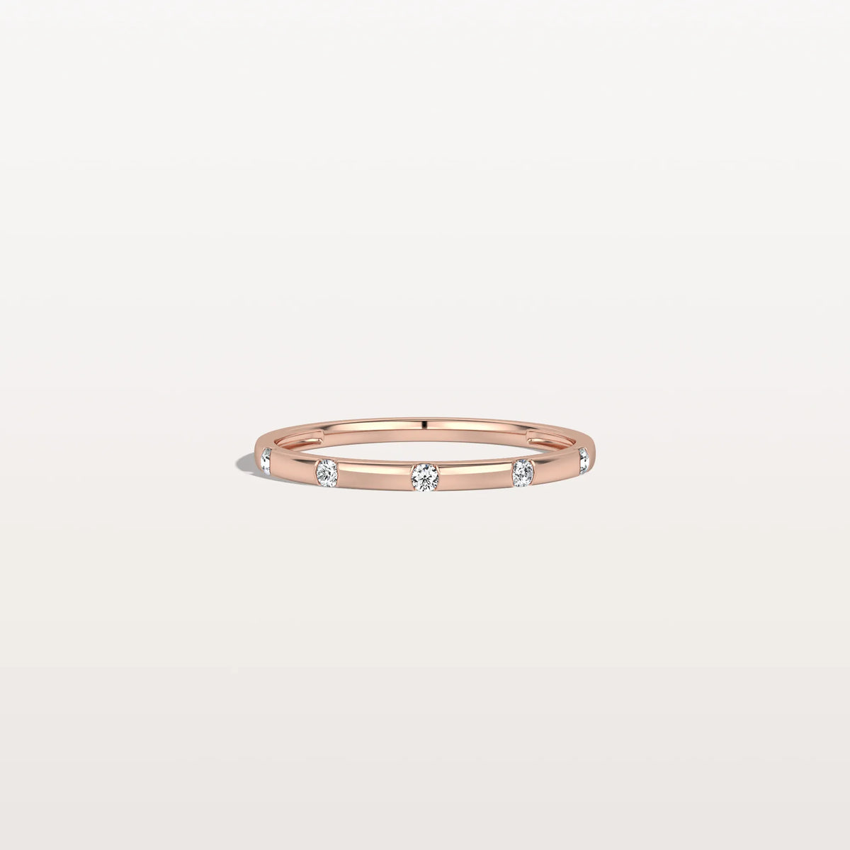 Lab Grown Diamond Dainty Stacking Ring with Lab Diamonds - Rings