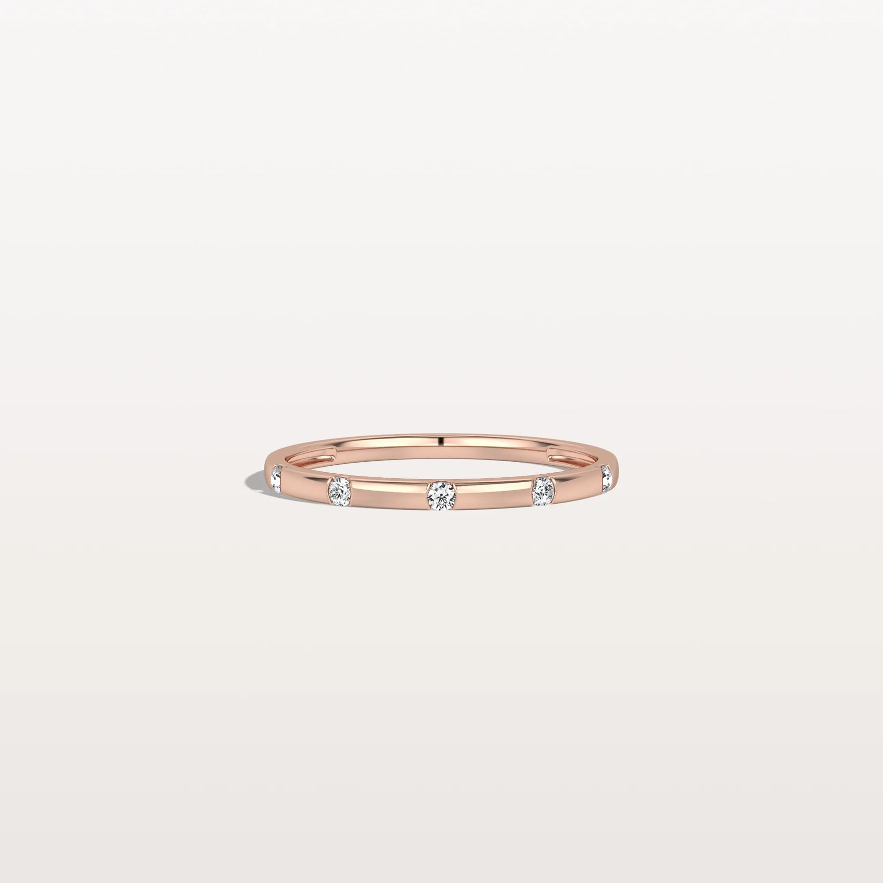 Lab Grown Diamond Dainty Stacking Ring with Lab Diamonds - Rings