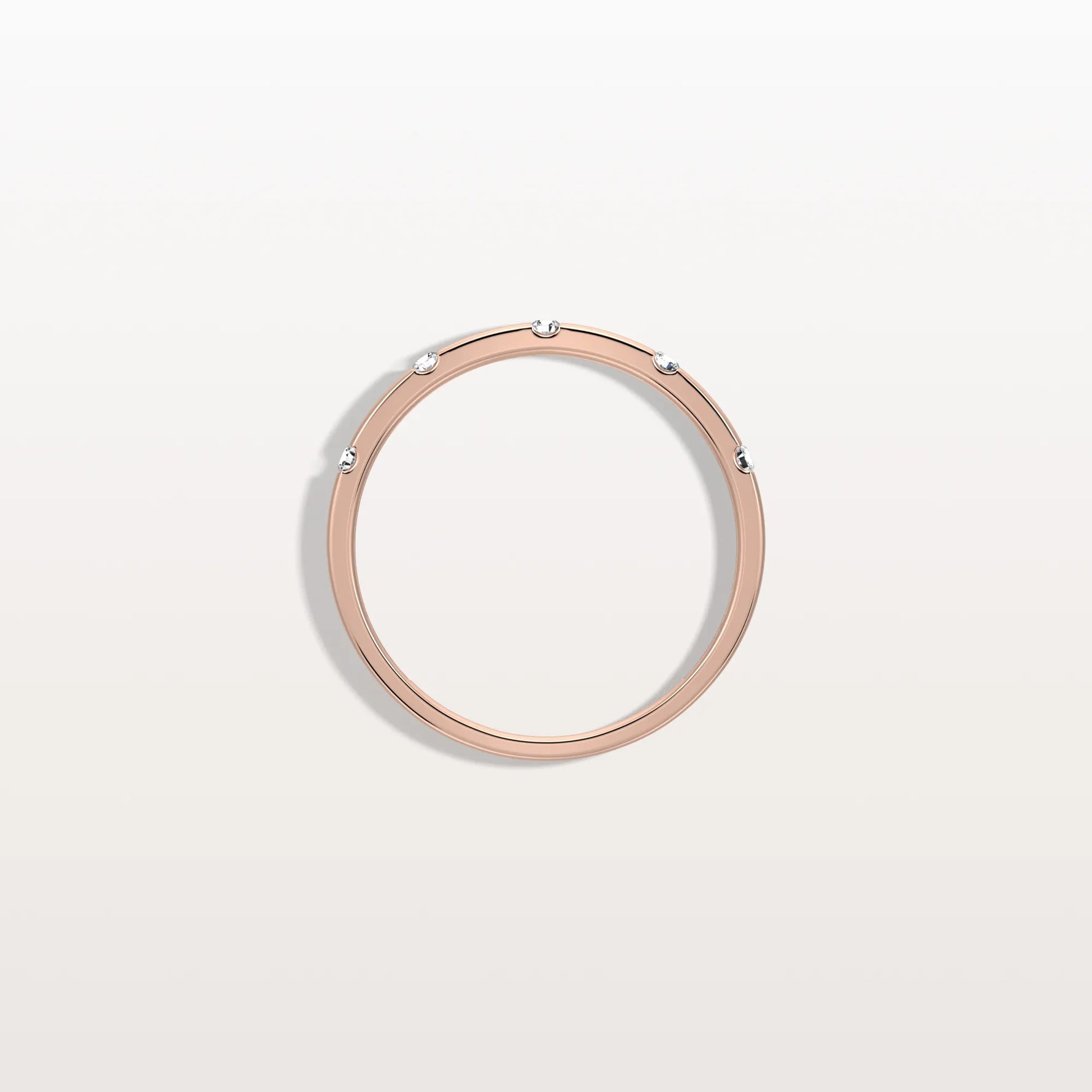Lab Grown Diamond Dainty Stacking Ring with Lab Diamonds - Rings