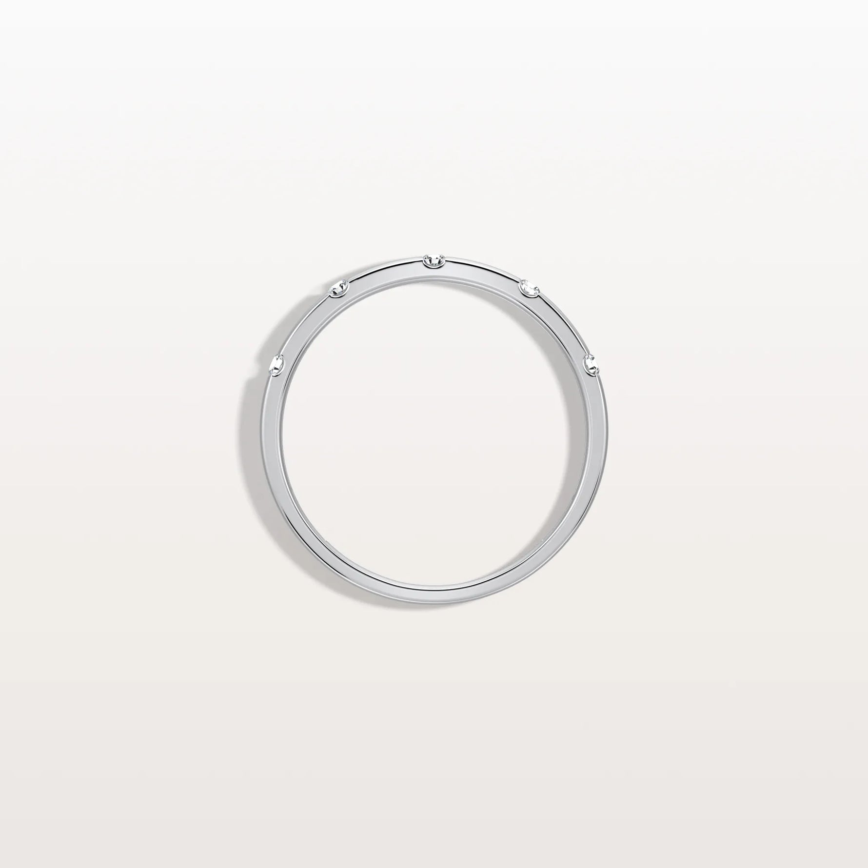 Lab Grown Diamond Dainty Stacking Ring with Lab Diamonds - Rings