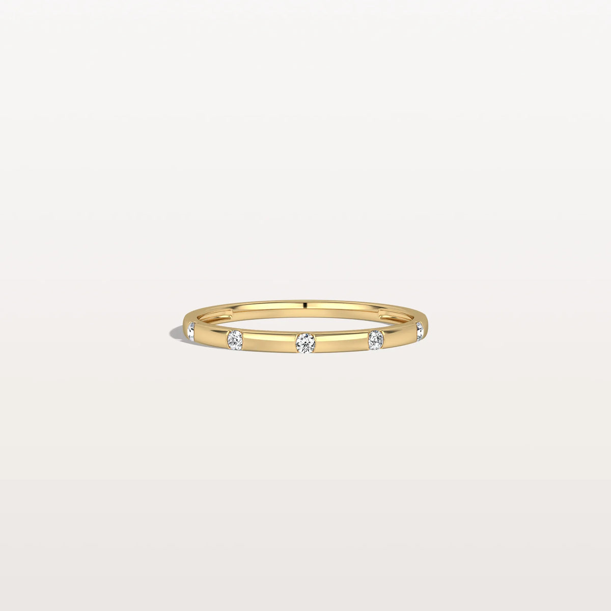 Lab Grown Diamond Dainty Stacking Ring with Lab Diamonds - Rings