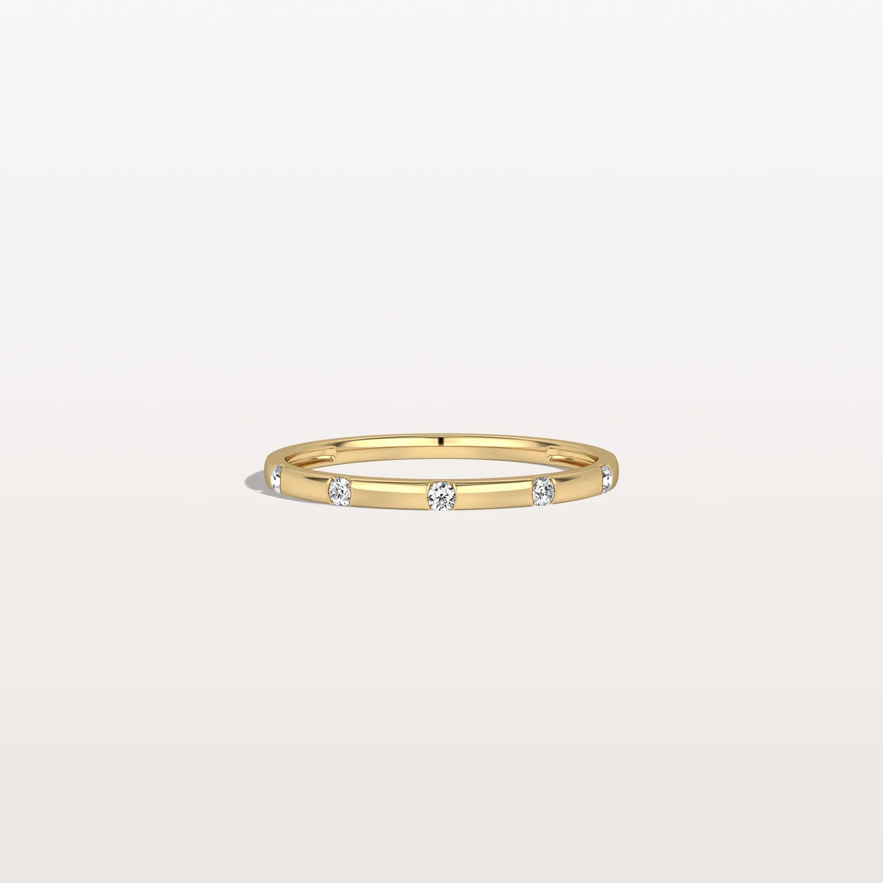 Lab Grown Diamond Dainty Stacking Ring with Lab Diamonds - Rings