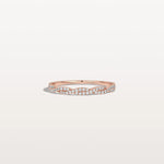 Twisted Pave Wedding Band - Stackable 14K Gold/Platinum Ring - Rings