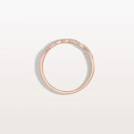 Twisted Pave Wedding Band - Stackable 14K Gold/Platinum Ring - Rings