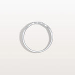 Twisted Pave Wedding Band - Stackable 14K Gold/Platinum Ring - Rings