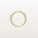 Twisted Pave Wedding Band - Stackable 14K Gold/Platinum Ring - Rings