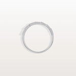 14K Gold/Platinum Stackable Pave Ring with Lab Diamonds - Viper Inspired - Rings