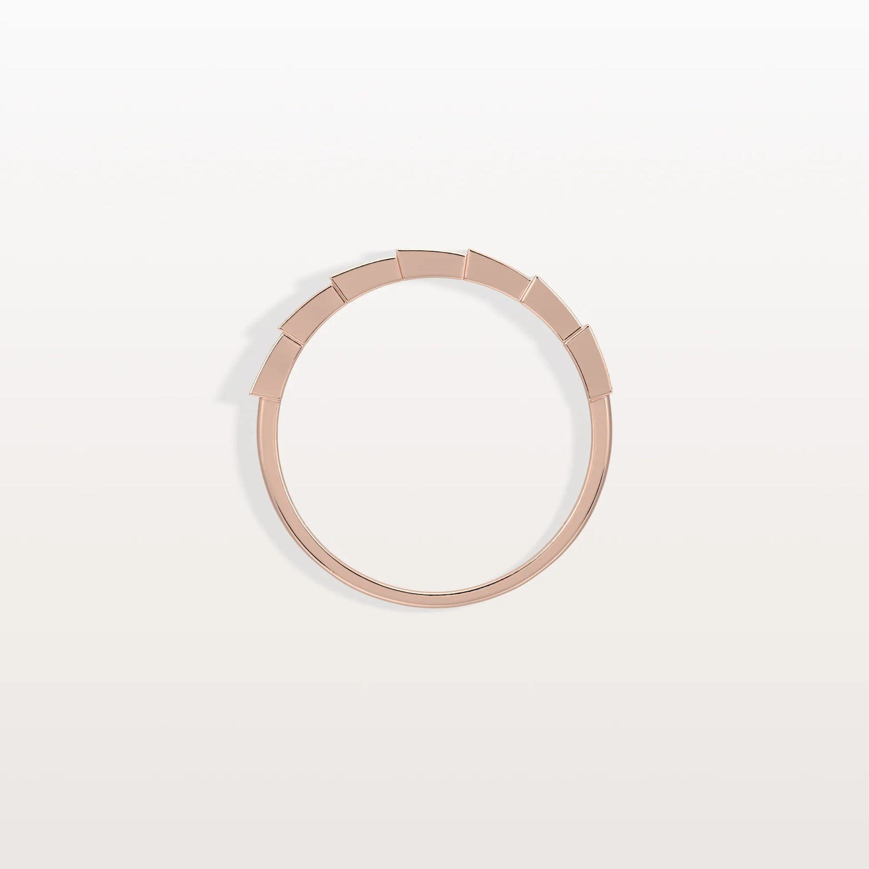 14K Gold/Platinum Stackable Pave Ring with Lab Diamonds - Viper Inspired - Rings
