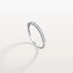 14K Gold/Platinum Stackable Pave Ring with Lab Diamonds - Viper Inspired - Rings