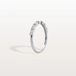 14K Gold/Platinum Stackable Pave Ring with Lab Diamonds - Viper Inspired - Rings