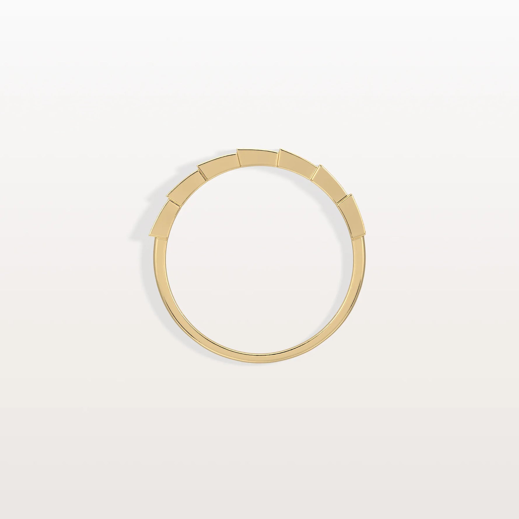 14K Gold/Platinum Stackable Pave Ring with Lab Diamonds - Viper Inspired - Rings