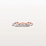 Half Eternity Pave Lab Diamond Ring - Stackable 14K Gold/Platinum Band - Rings