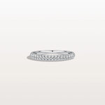 Half Eternity Pave Lab Diamond Ring - Stackable 14K Gold/Platinum Band - Rings