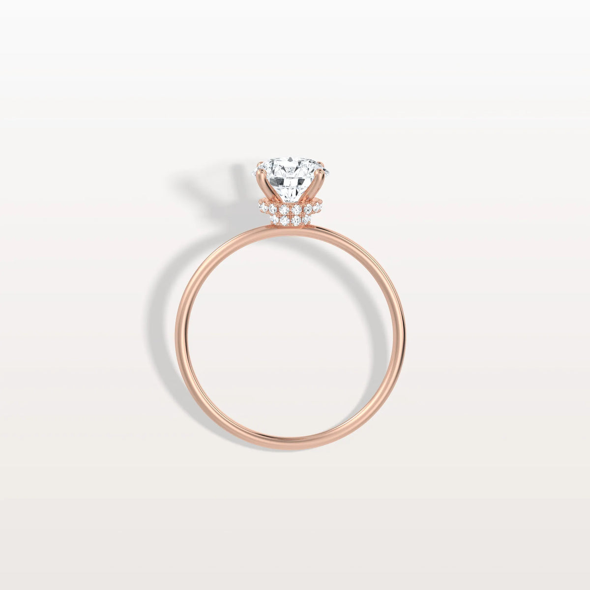1CT Round Lab Grown Diamond Double Hidden Halo Ring - Rings