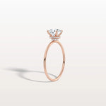 1CT Round Lab Grown Diamond Double Hidden Halo Ring - Rings